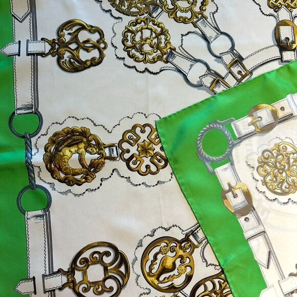 Vintage Hermes "Cuivreries" Silk Scarf, by Francoise de La Perriere - Picture 11 of 16